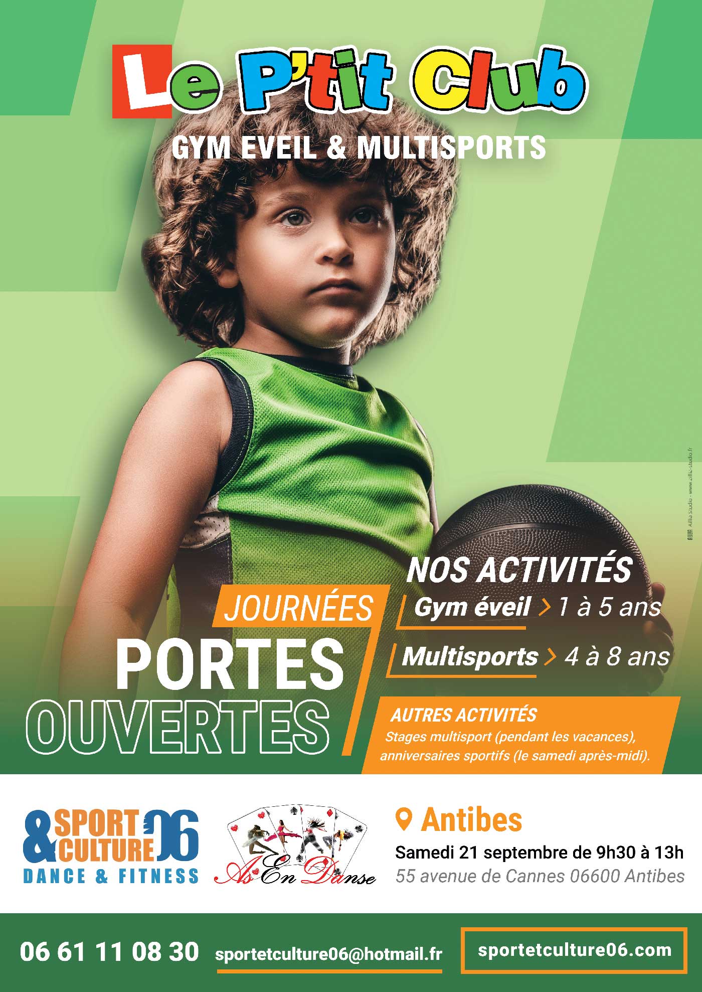 Affiche rentrée septembre 2019 Le P'tit Club Antibes