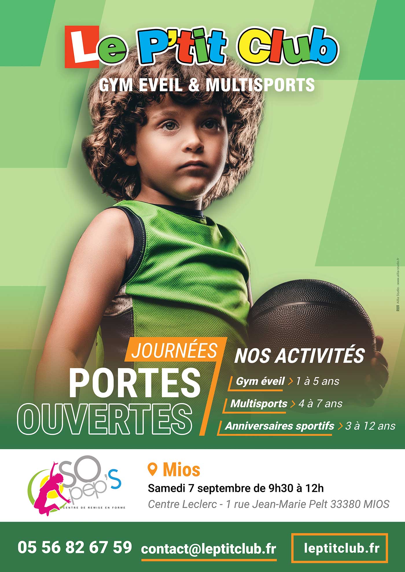 Affiche rentrée septembre 2019 Le P'tit Club Mios