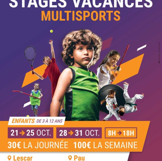 Affiche stages vacances octobre 2019 Le P'tit Club Pau Lescar