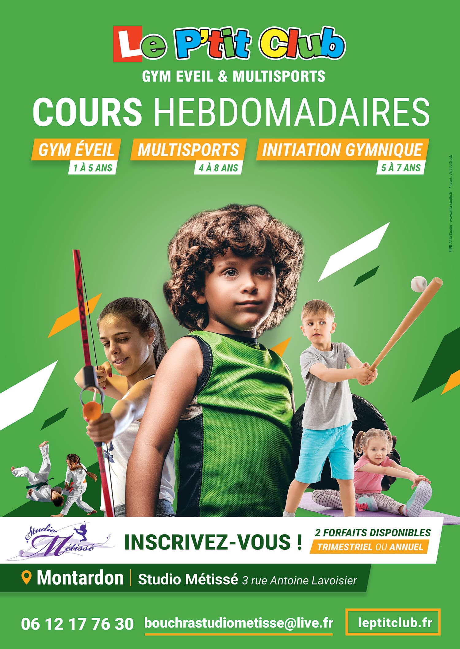 Cours sportifs hebdomadaires Le P'tit Club Montardon